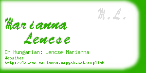 marianna lencse business card